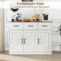 Buffet Cabinet with Drawers Large Sideboard Storage Cabinet with Adjustable Shelves