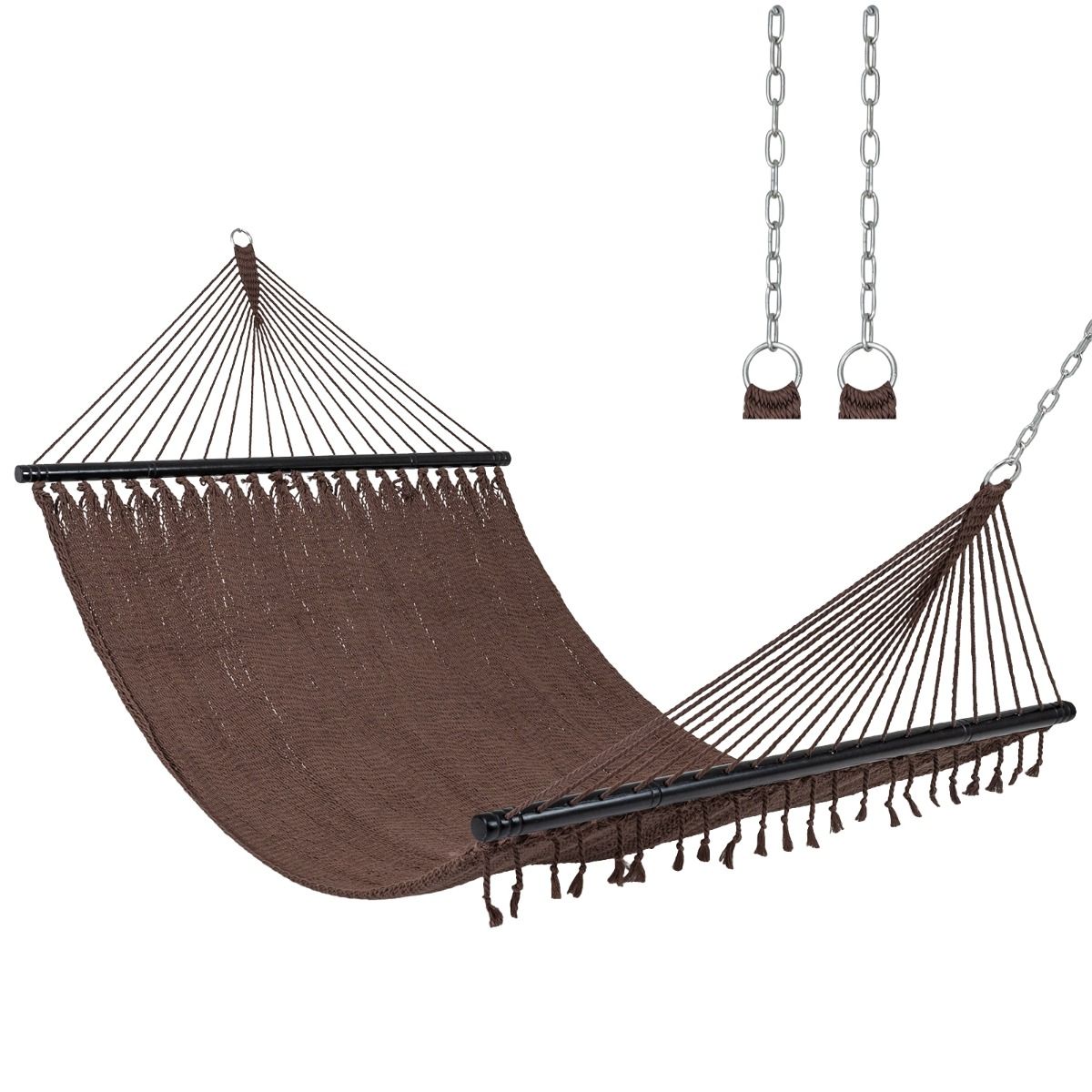 Caribbean Hammock for Outside 305 cm Double Hammock with Spreader Bar
