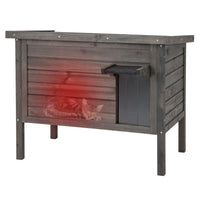 Outdoor Insulated Cat House for Winter, Weatherproof Wooden Feral Cat House