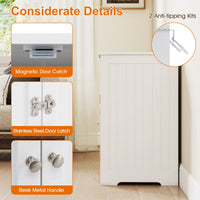 Cat Litter Box Enclosure Hidden Pet Furniture with 2-Door Cabinet