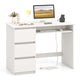 Computer Desk w/ Power Outlet Ketboard Tray & Drawers Workstation Home Office
