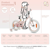 Children Training Bike with Adjustable Handlebar and Seat