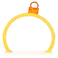 313cm Christmas Pre-Lit Arch with Gold Ornament Cap for Yard