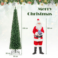 150 cm/180 cm/210 cm/240 cm Pencil Christmas Tree with LED Lights and Memory Branchs