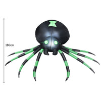 1.8M Halloween Inflatable Spider w/ LED Lights & Powerful Blower