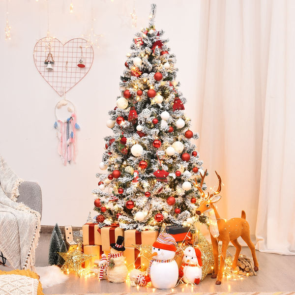 1.8/2.25/2.8M Christmas Tree with Branch Tips and LED Lights