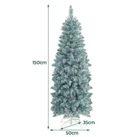 150CM/183CM Hinged Holiday Decoration Pencil Tree for Home/ Office Party Decoration