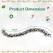 270CM Flocked Christmas Rattan & 61CM Christmas Wreath for Decoration