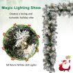 270CM Flocked Christmas Rattan & 61CM Christmas Wreath for Decoration