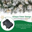 270CM Flocked Christmas Rattan & 61CM Christmas Wreath for Decoration