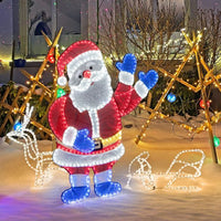 Lighted Santa Claus Christmas with 6 Lighting Modes for Decoration