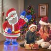 Lighted Santa Claus Christmas with 6 Lighting Modes for Decoration