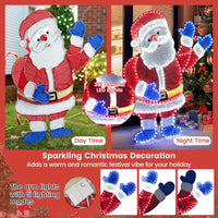 Lighted Santa Claus Christmas with 6 Lighting Modes for Decoration
