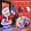 Lighted Santa Claus Christmas with 6 Lighting Modes for Decoration