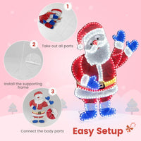 Lighted Santa Claus Christmas with 6 Lighting Modes for Decoration