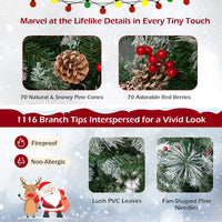 1.85M Pre-Lit Christmas Tree with Pine Needle