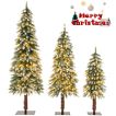 90cm/120cm/150cm Artificial Xmas Tree with PVC Branch Tips & Warm White LED Lights
