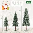 90cm/120cm/150cm Artificial Xmas Tree with PVC Branch Tips & Warm White LED Lights