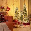 90cm/120cm/150cm Artificial Xmas Tree with PVC Branch Tips & Warm White LED Lights