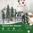 90cm/120cm/150cm Artificial Xmas Tree with PVC Branch Tips & Warm White LED Lights