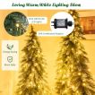 90cm/120cm/150cm Artificial Xmas Tree with PVC Branch Tips & Warm White LED Lights