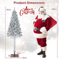 185CM Pre-Lit Artificial Christmas Tree with 442 Branch Tips