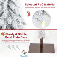 185CM Pre-Lit Artificial Christmas Tree with 442 Branch Tips