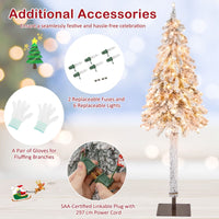 185CM Pre-Lit Artificial Christmas Tree with 442 Branch Tips