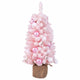 Pre-Decorated Tabletop Mini Christmas Tree Xmas Decor w/Snow Flocked Branch Tips