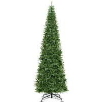 3.6M Tall Prelit Hinged Artificial Christmas Tree with 2517 PVC PE Branch Tips and 8 Expansion Screws