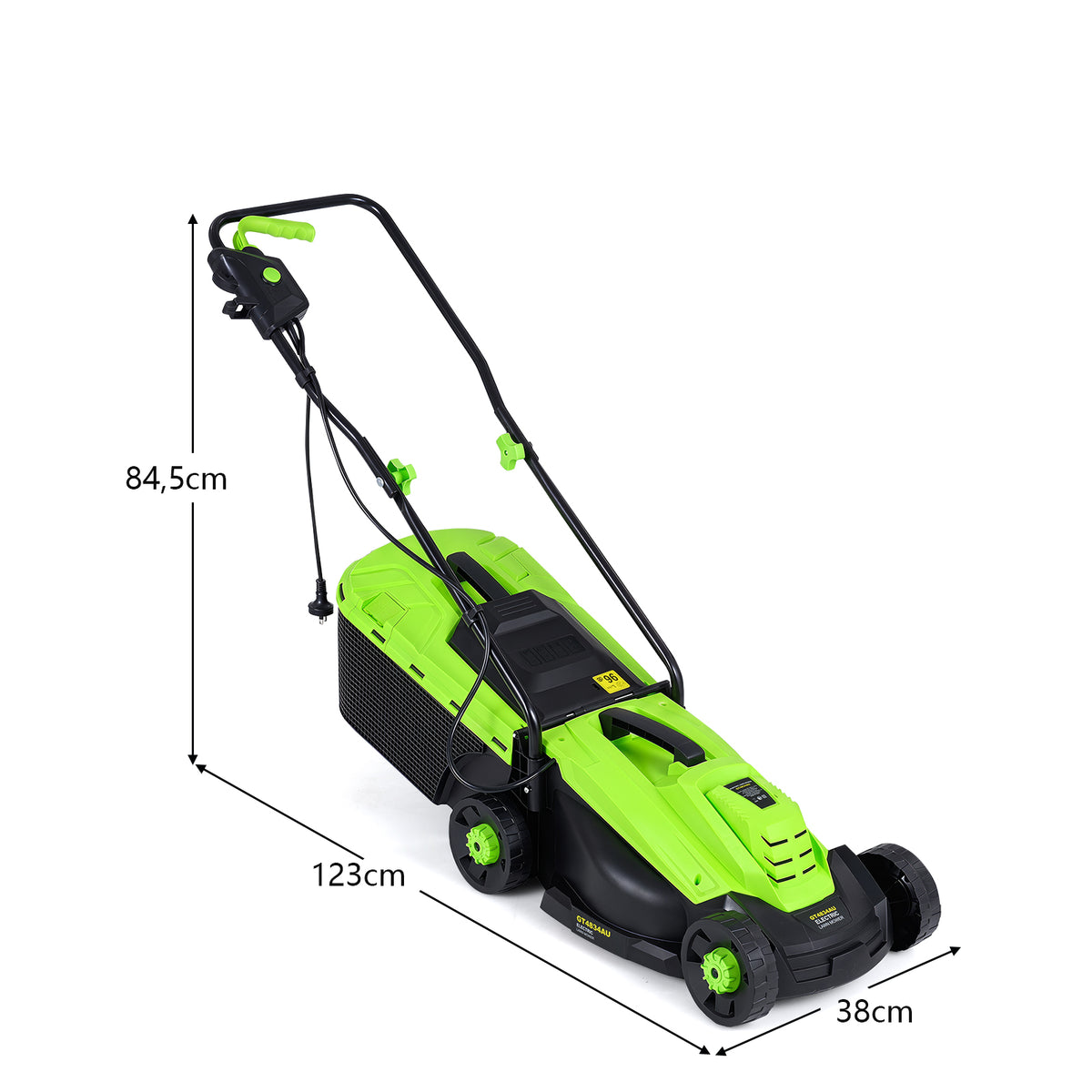 Electric Lawn Mower with 5-Position Height Adjustment