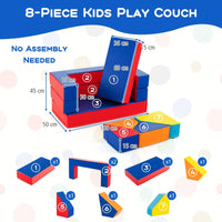 4-In-1 Multi-functional Combination Sofa Set with Durable PU Surface for Kids