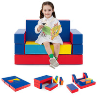 4-In-1 Multi-functional Combination Sofa Set with Durable PU Surface for Kids