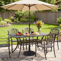 Concrete Patio Umbrella Base 12kg Heavy-duty Round with Adjustable Knob