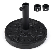 Concrete Patio Umbrella Base 12kg Heavy-duty Round with Adjustable Knob