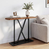 100 cm Rectangular Console Table with Geometric Metal Frame