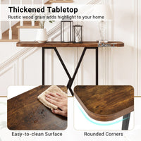 100 cm Rectangular Console Table with Geometric Metal Frame