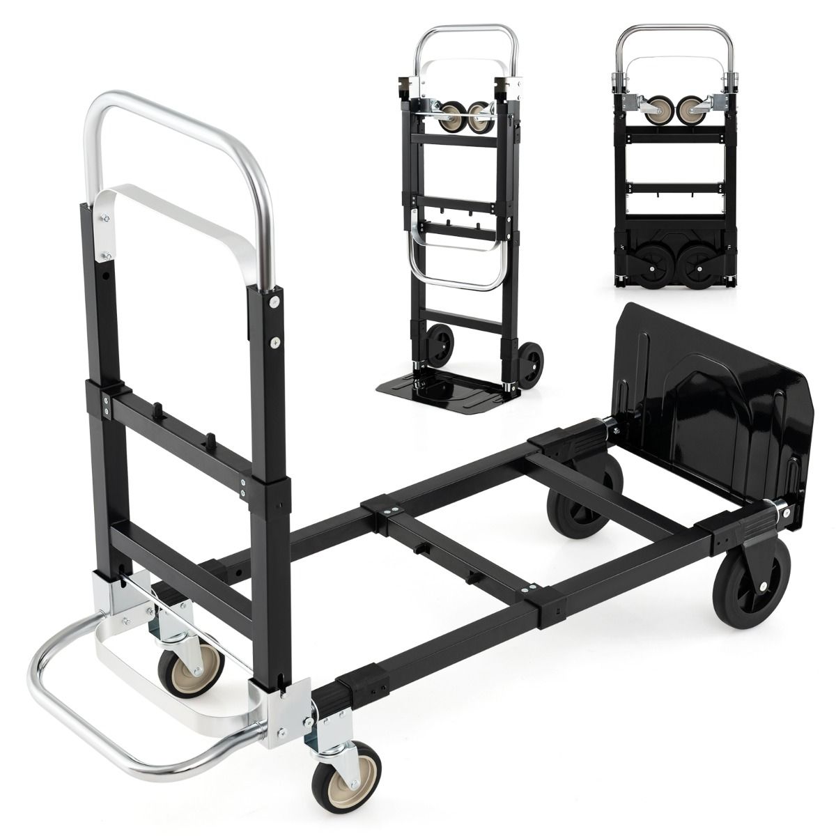 3 in 1 Convertible Hand Truck with Retractable Handle and Wheels