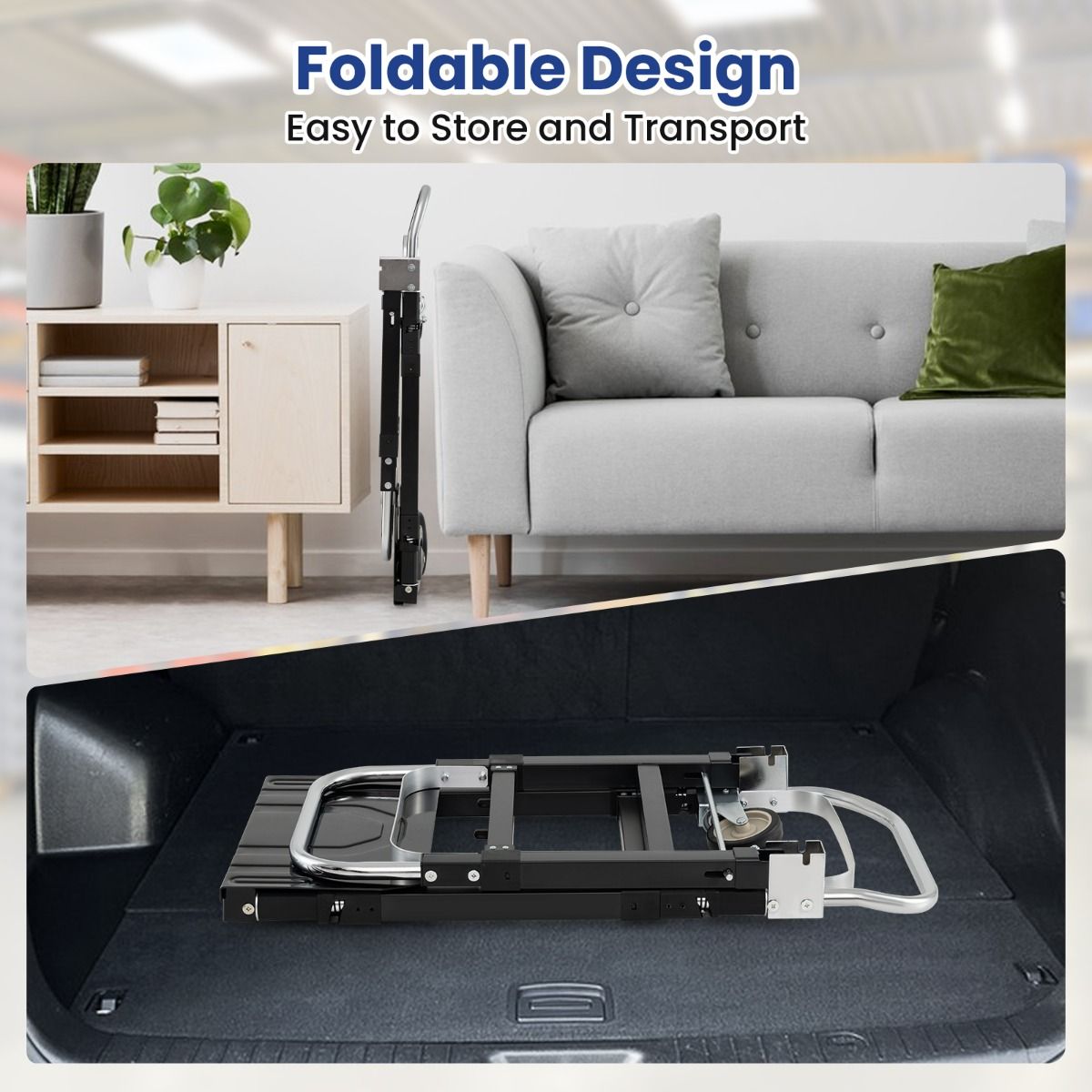 3 in 1 Convertible Hand Truck with Retractable Handle and Wheels