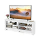 Corner TV Stand with Power Outlet for Living Room and Bedroom