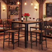 Counter Height Dining Table Set for 4 5-Piece Kitchen Bar Table and Chairs Set