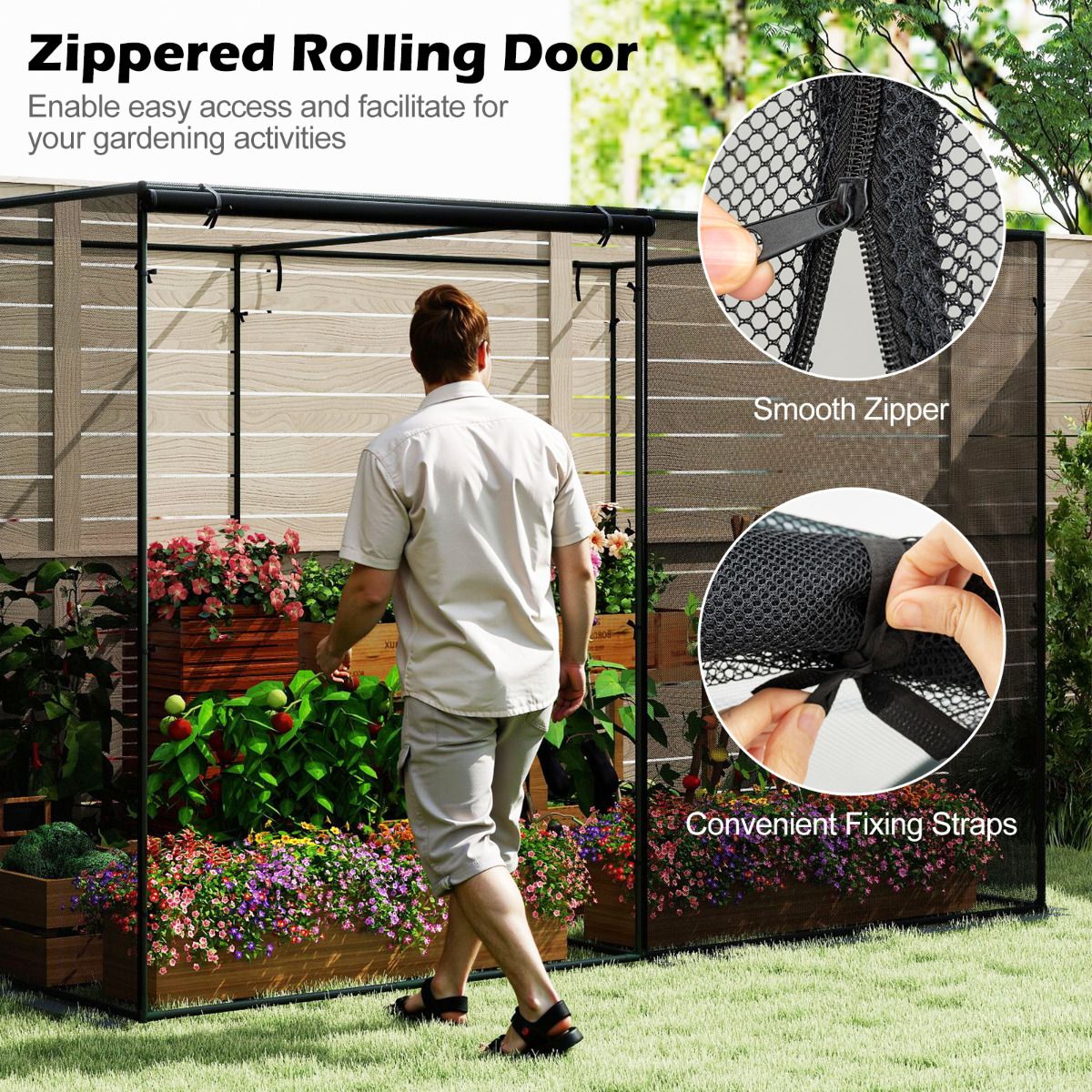 Crop Cages for Garden Plant with 6 Ground Nails