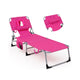 Beach Chaise Lounge Chair, Patio Folding Reclining Chair