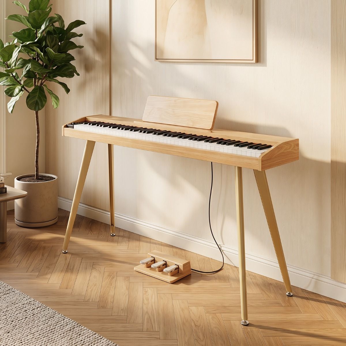 Electric Piano for Beginners with 800 Tones 600 Rhythms and USB MIDI