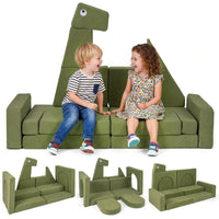 13 Pieces Dinosaur Theme Toddler Foam Building Fort