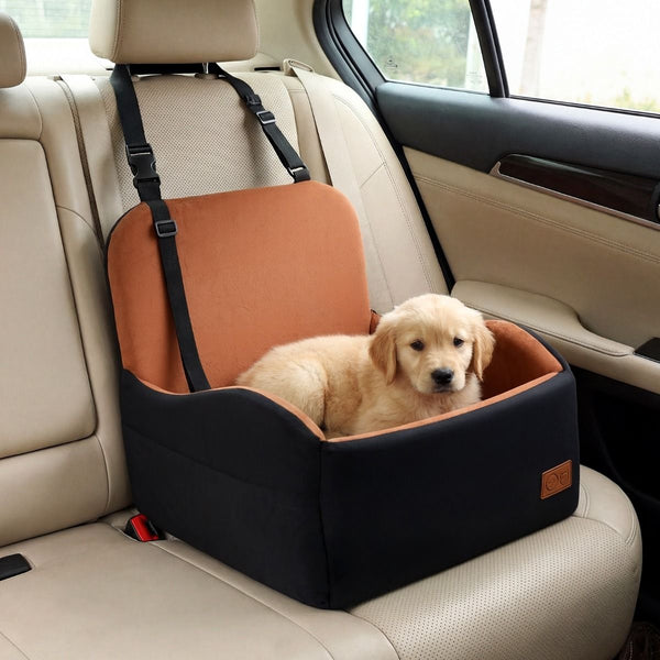 Dog Booster Car Seat for S/M Dogs Detachable Elevated Pet Seat with Cushion
