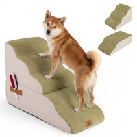 4/5-step Dog Foam Stairs with Non-slip Bottom and Washable Cover