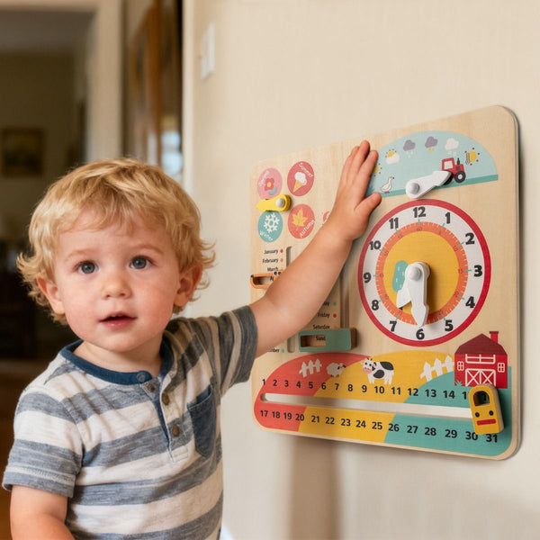 Educational Learning Clock Toy About Season and Weather