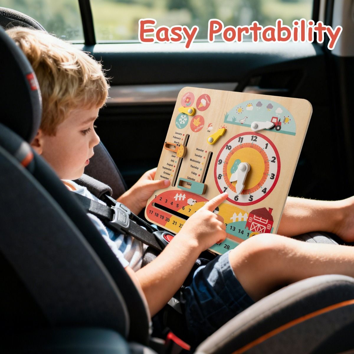 Educational Learning Clock Toy About Season and Weather