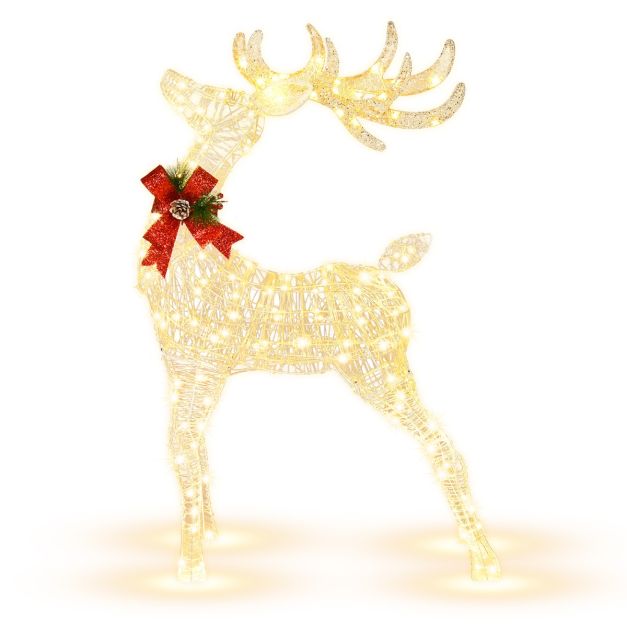 Pre-Lit LED Light up Reindeer with Exquisite Design for Decoration